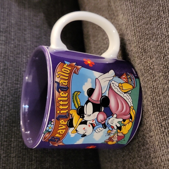 1990s vintage Disney store exclusive the brave little tailor coffee mug - Picture 1 of 3